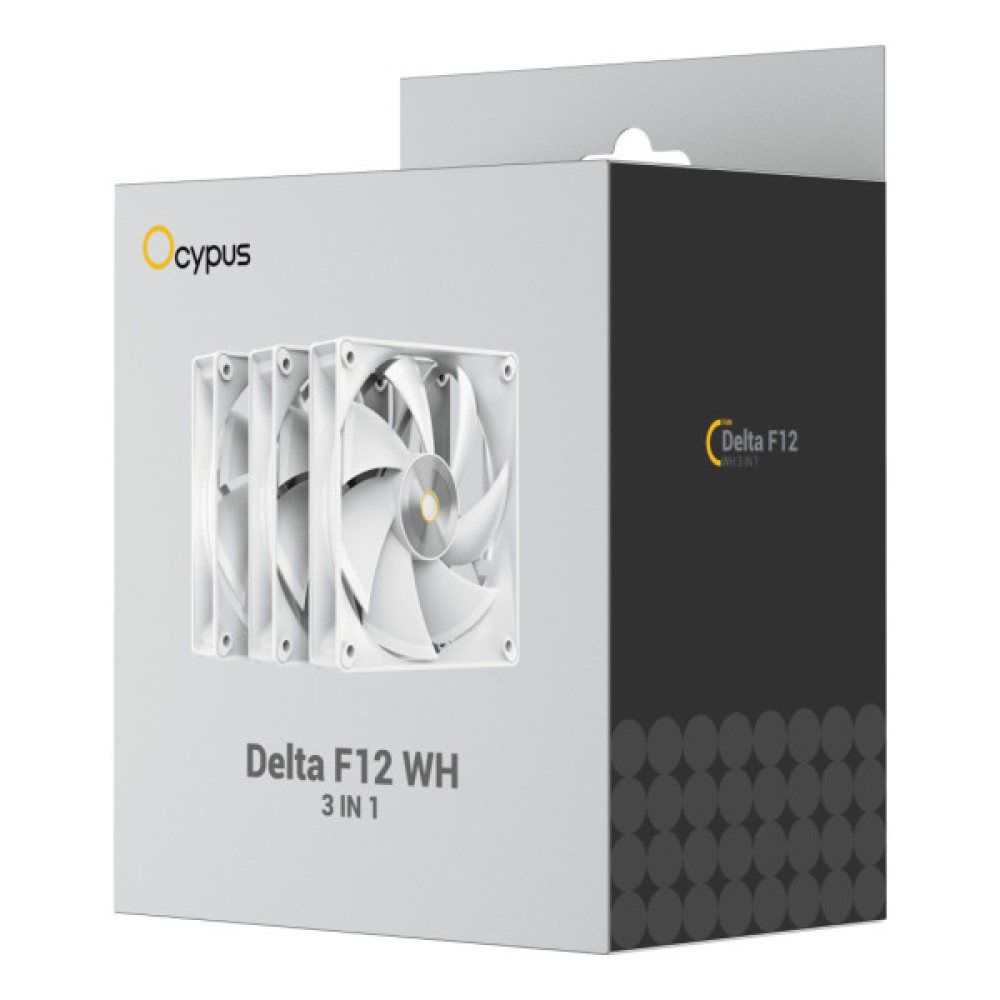 Кулер до корпусу OCYPUS DELTA F12 3 IN 1 б (DELTA-F12-WH3NM00X-GL)