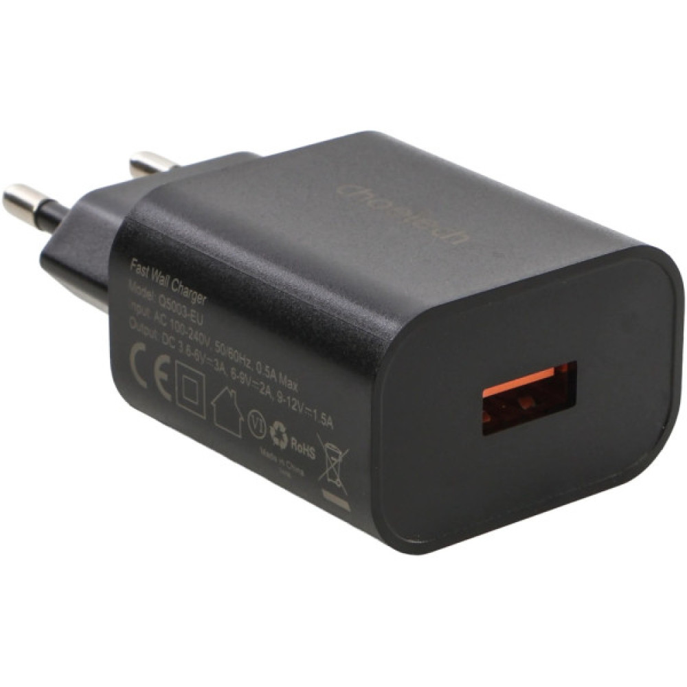 Зарядний пристрій Choetech USB QC3.0 18W (Q5003-EU-BK)
