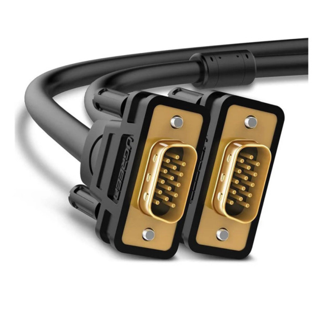 Кабель мультимедійний VGA M to VGA M 2.0m VG101 black Ugreen (11646) Кабель мультимедійний VGA M to VGA M 2.0m VG101 black Ugreen (11646)