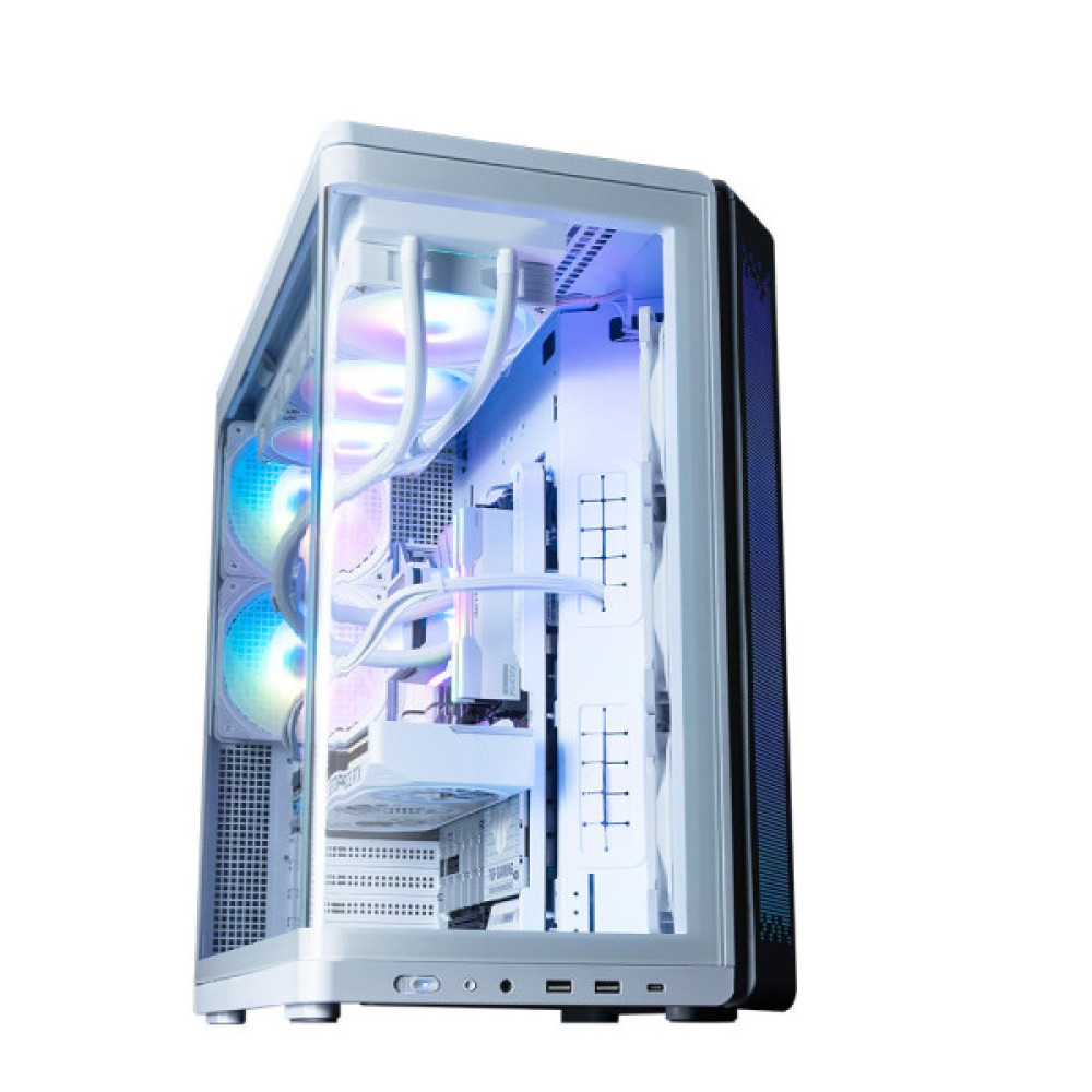 Корпус Zalman P60 без БЖ, 2xUSB3.0, 1x Type C, 3x120мм ARGB Reverse, 2x120мм ARGB, VGA 435мм, LCS ready, Curved Tempered Glass, Dual Chamber, ATX, білий