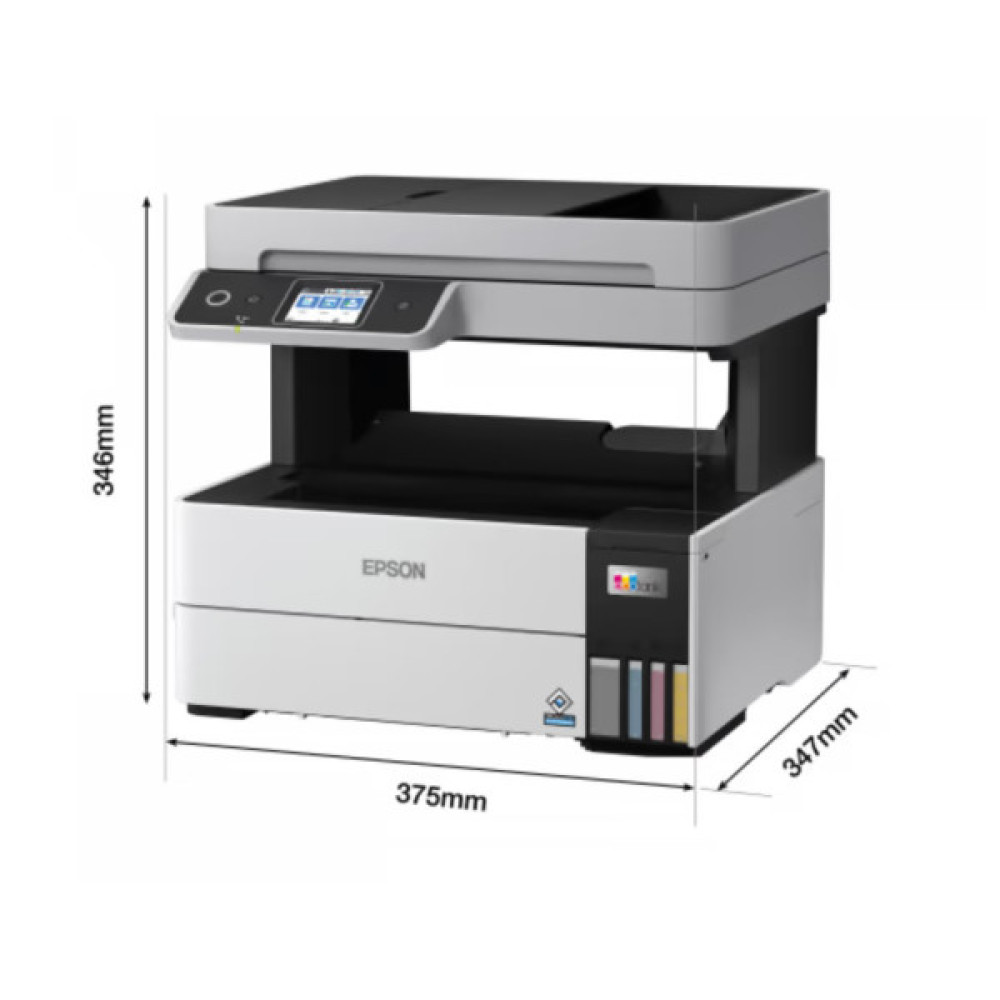 БФП ink color A4 Epson EcoTank L6490 37_23 ppm Fax ADF Duplex USB Ethernet Wi-Fi 4 inks Pigment