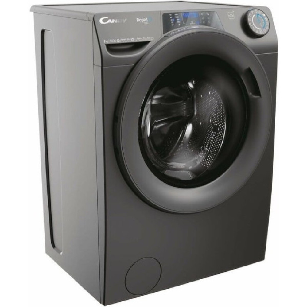 Пральна машина Candy фронтальна, 7кг, 1400, A+++, 45см, дисплей, пара, інвертор, cріблястий