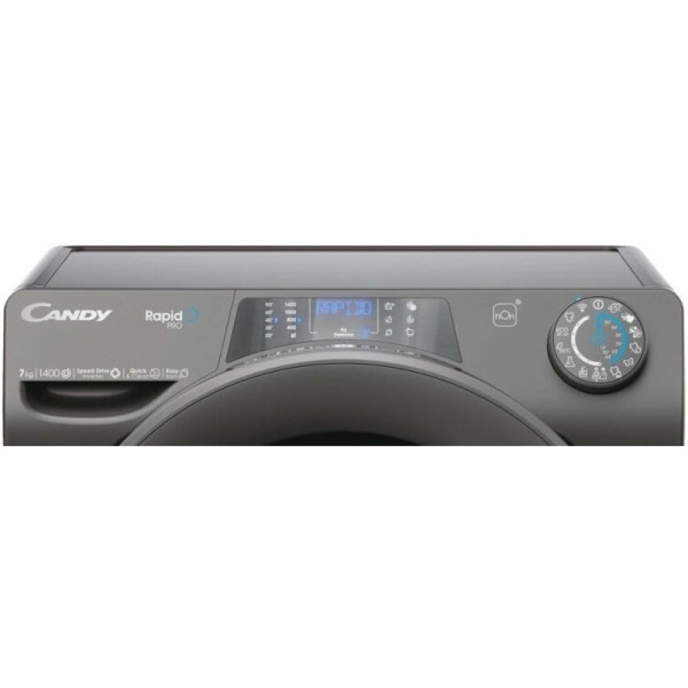 Пральна машина Candy фронтальна, 7кг, 1400, A+++, 45см, дисплей, пара, інвертор, cріблястий
