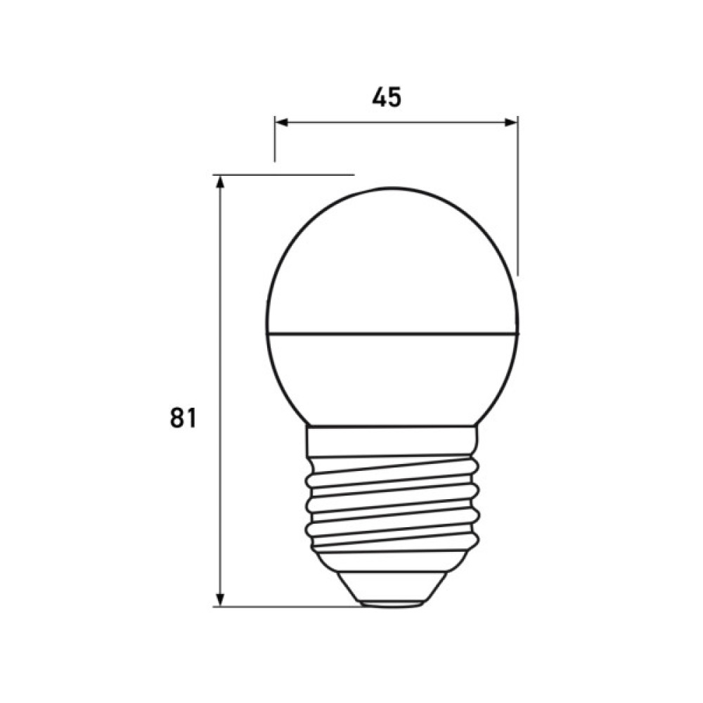 Лампочка Eurolamp LED ECO серия "P" G45 7W 700Lm E27 4000K (LED-G45-07274(P))