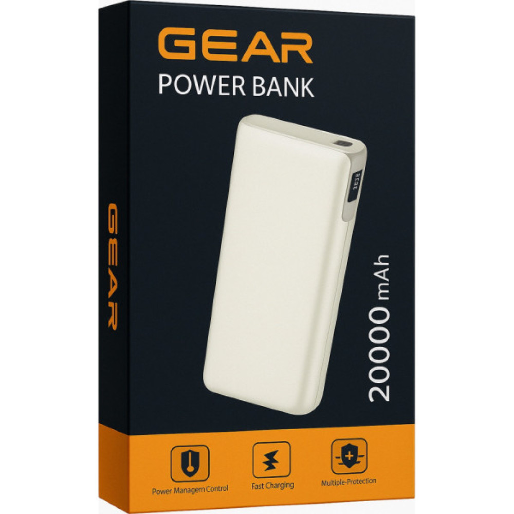 Батарея універсальна GEAR 20000mAh, PD/22.5W, black (WP952P)
