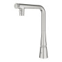 Змішувач для кухні Grohe Scala, довж.виливу - 200мм, поворотний, витяжний, вентиль + кнопка, супер сталь