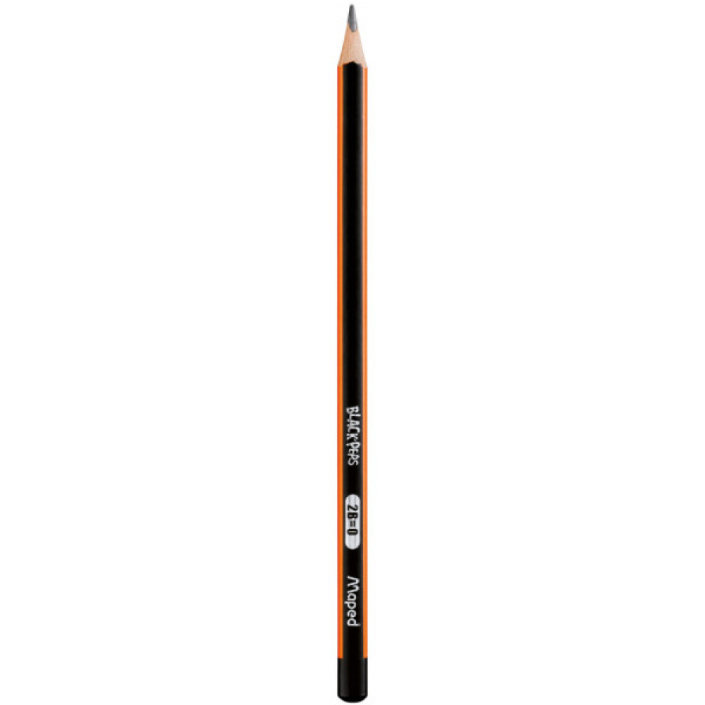 Олівець графітний Maped BLACK PEPS, 2B, без ластика (MP.850022)