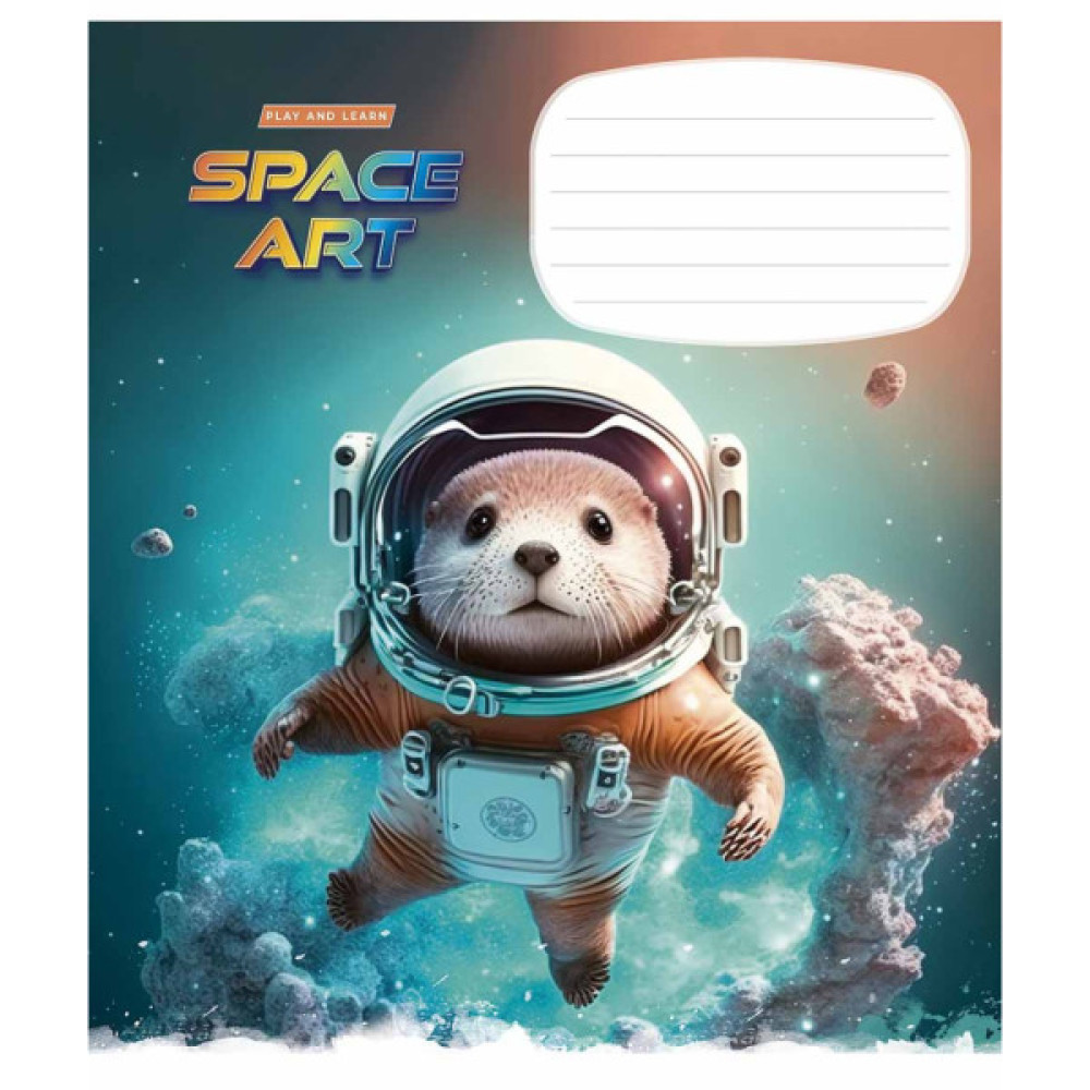 Зошит Школярик Space Art 12 аркушів клітинка (012-3406K)