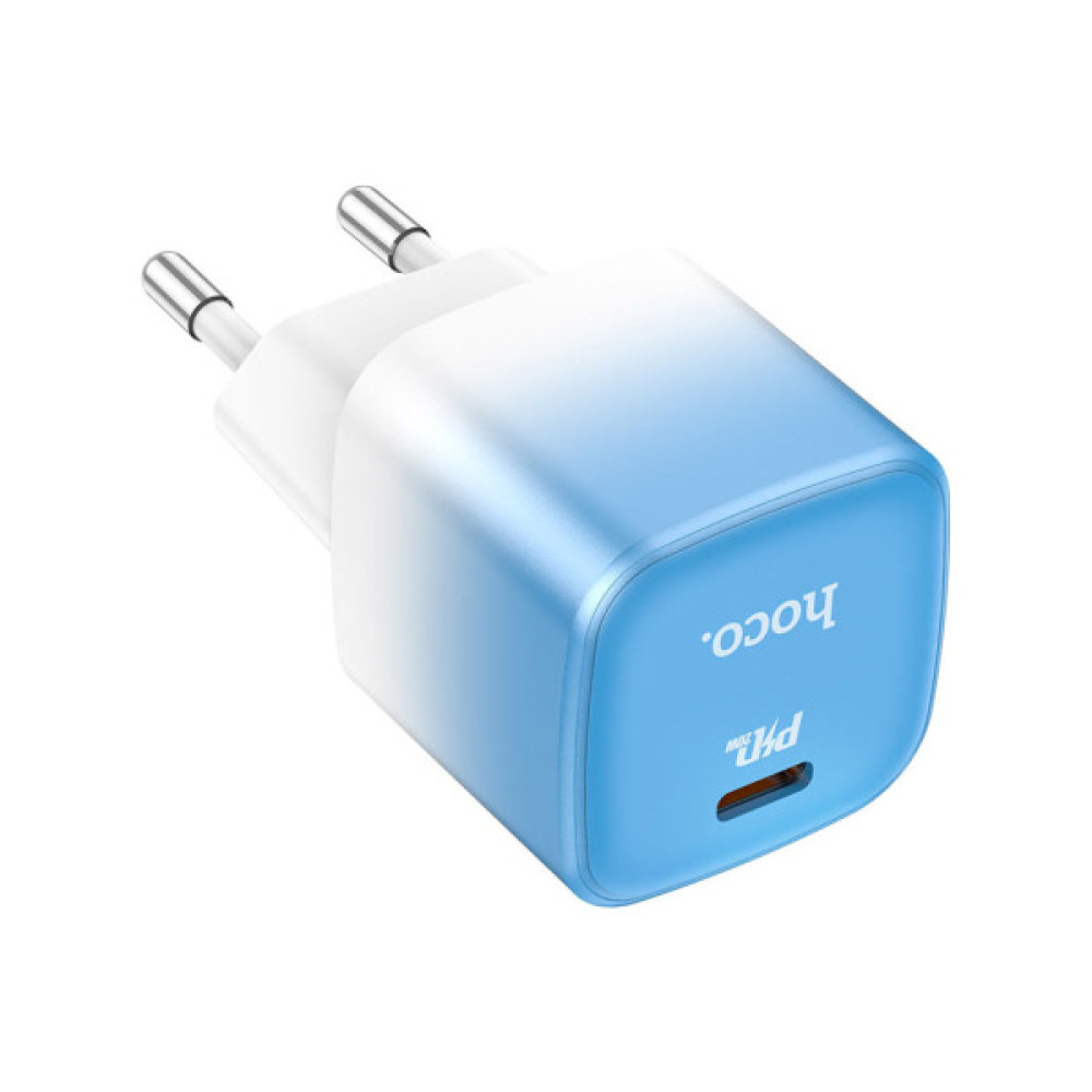 Зарядний пристрій HOCO C101A USB-C PD20W + cable USB-C to Lightning Ice Blue (6931474769381)