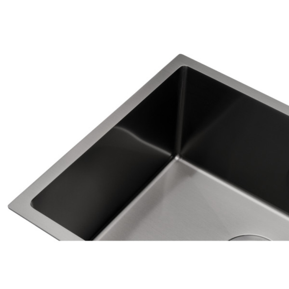 Мийка кухонна GRANADO Under top MAX STEEL S201 black (GS07201B)