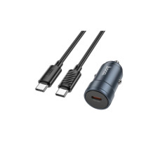 Зарядний пристрій HOCO HOCO Z57 Glorious single-port USB-C PD30W + cable USB-C Metal Gray (6942007633086)