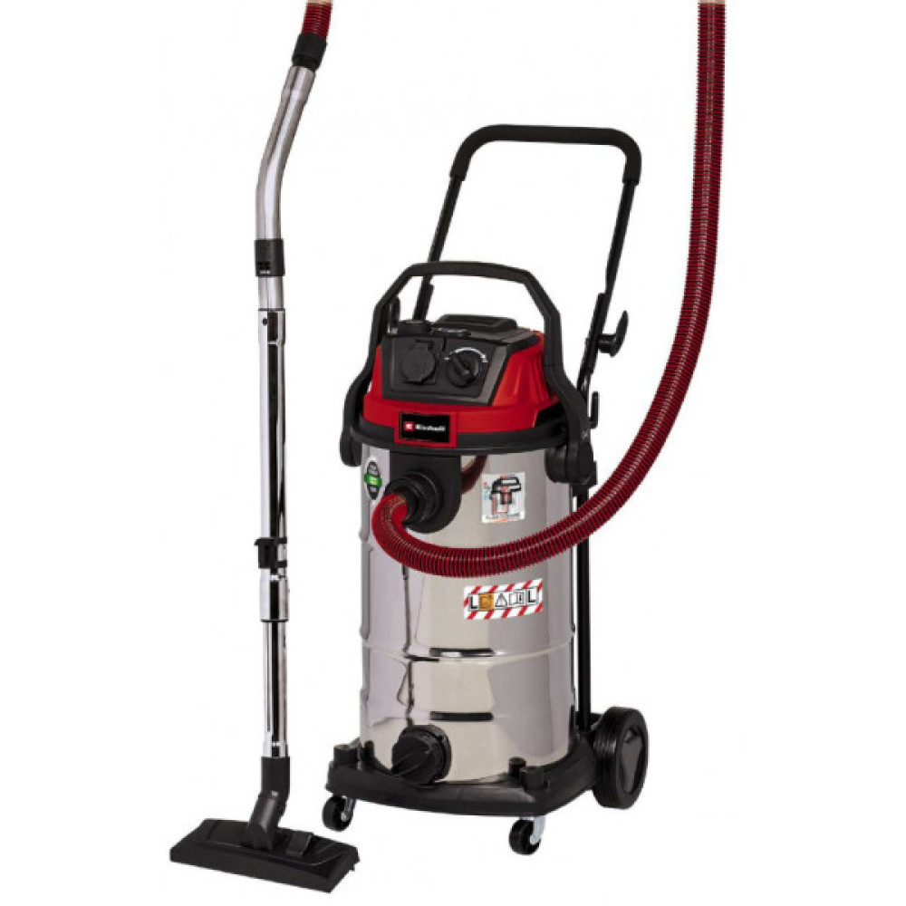 Пилосос професійний Einhell TE-VC 2340 SACL, 1500Вт, 225мБар, контейнер 40л, розетка, клас L, 10.1кг