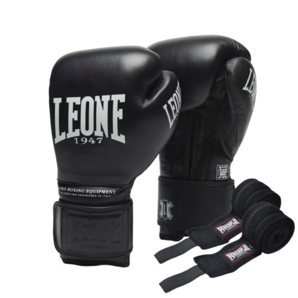 Боксерські рукавички Leone GN111 The Greatest Black 12 унцій (GN111_Black_12oz)