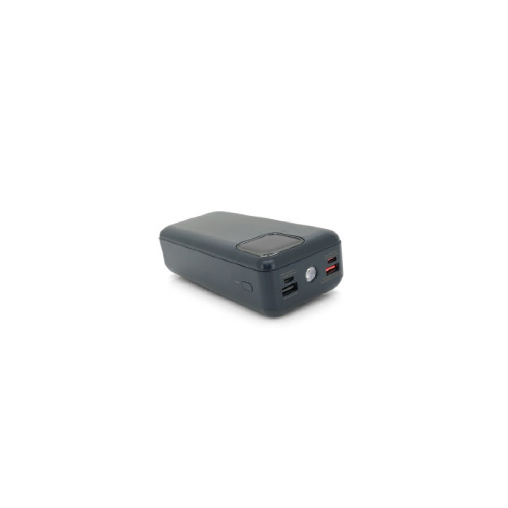 Батарея універсальна Remax 30000mAh, 22.5W, USB+Type-C, with cables Lighting+Type-C, Black (RPP-550)