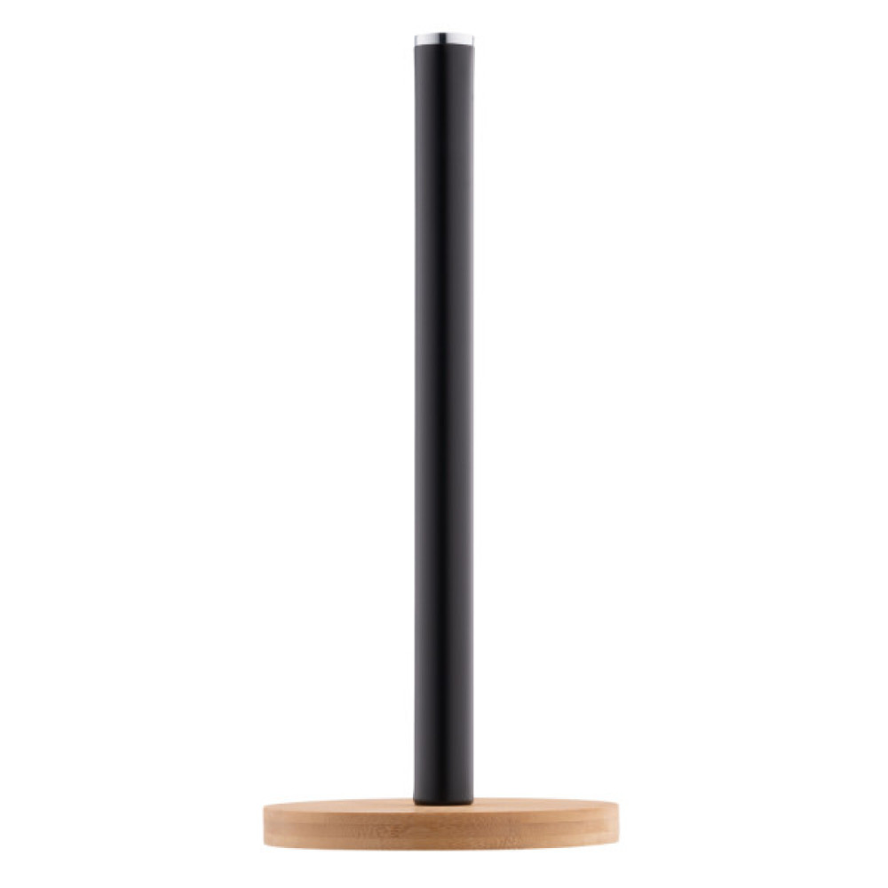 Тримач паперових рушників Ardesto Midori 15х34см, метал, бамбук, чорний (AR0913BB)