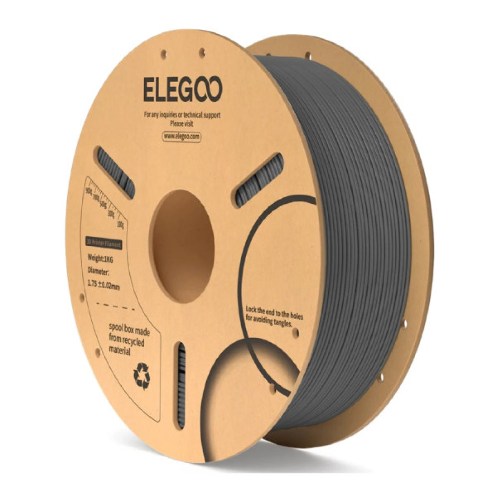 Пластик для 3D-принтера ELEGOO PLA 1кг, 1.75мм, gray cosmic (50.203.0109)