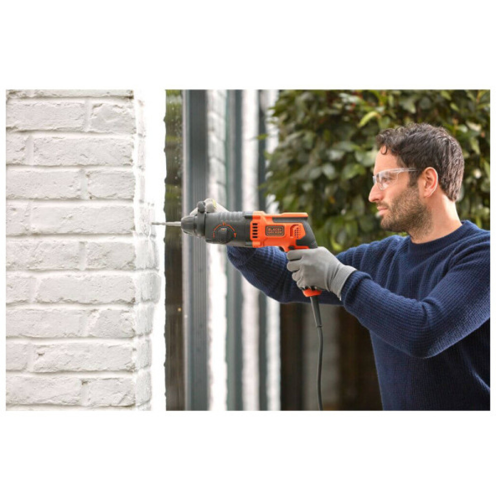 Перфоратор Black&Decker SDS-Plus, 650 Вт, 1.6 Дж, 3 режими, кейс, 3.57 кг (BEHS01)