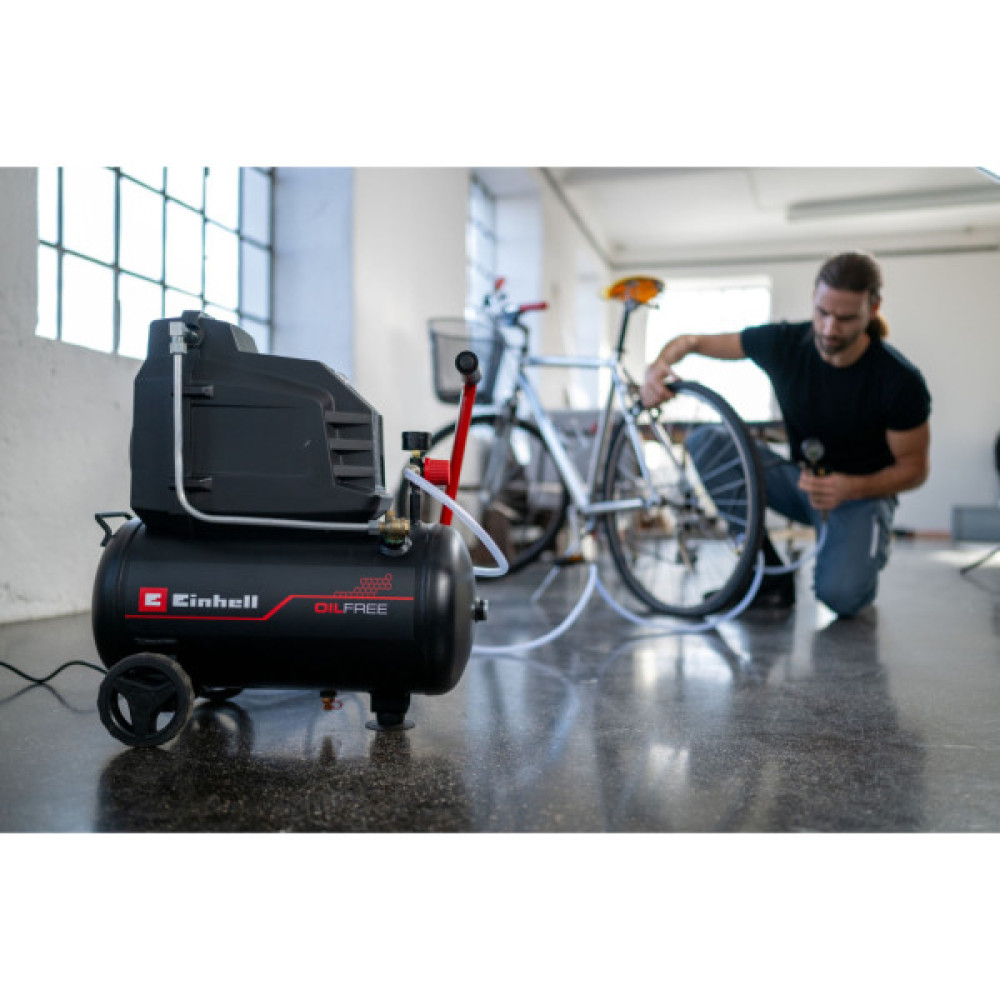 Компресор Einhell TC-AC 190/24/8 I OF, безолійний, 21500 W,25L, 190 l/min, 8 bar, 20.78 kg (4007375)
