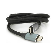 Дата кабель USB-C to USB-C 1.0m USB 3.2 Gen2 100W 10Gbps 4K60Hz black Voltronic (YT-TC-TC-B-1m)