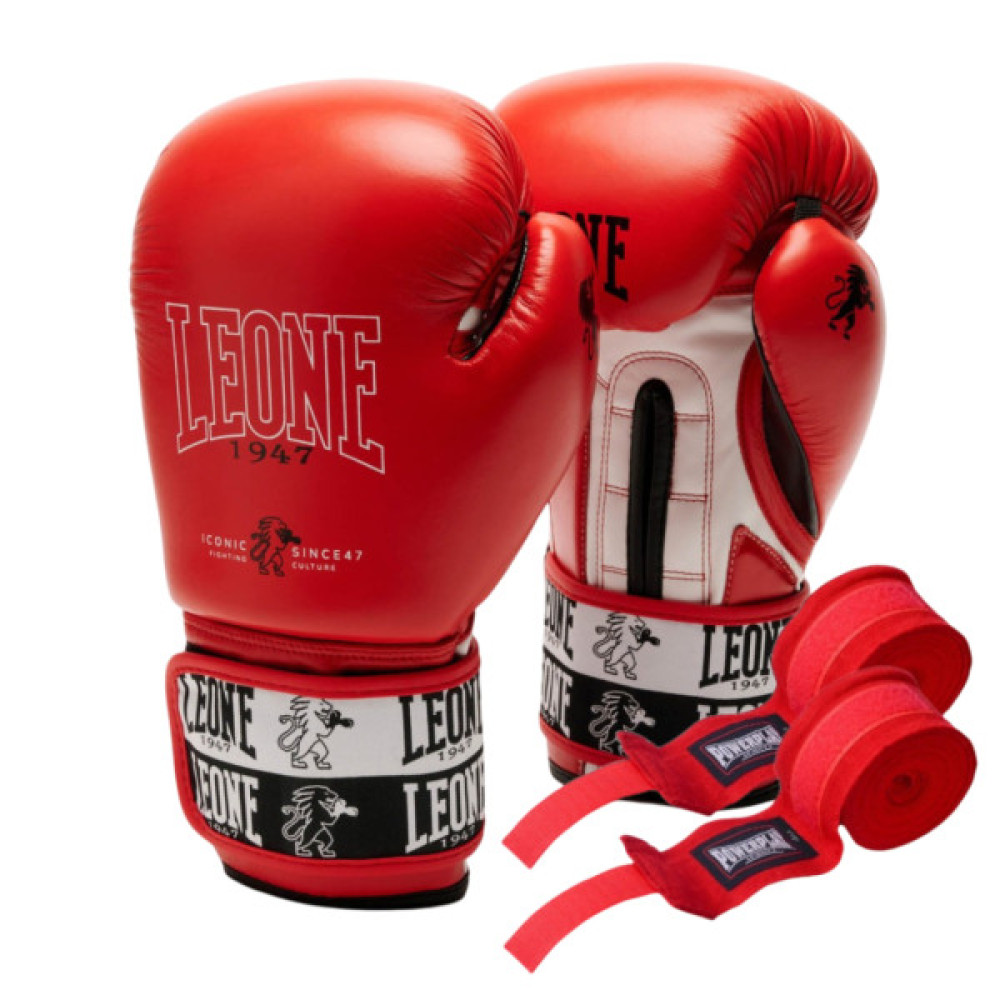 Боксерські рукавички Leone GN208 Iconic Red 14 унцій (GN208_Red_14oz)