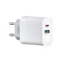 Зарядний пристрій XO L64 USB-A + USB-C 18W White (L64.white) Зарядний пристрій XO L64 USB-A + USB-C 18W White (L64.white)