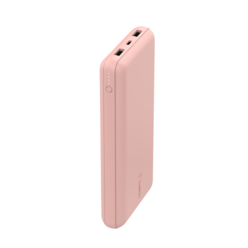 Батарея універсальна Belkin 20000mAh 15W, Dual USB-A, USB-C Rose Gold (BPB012BTRG)