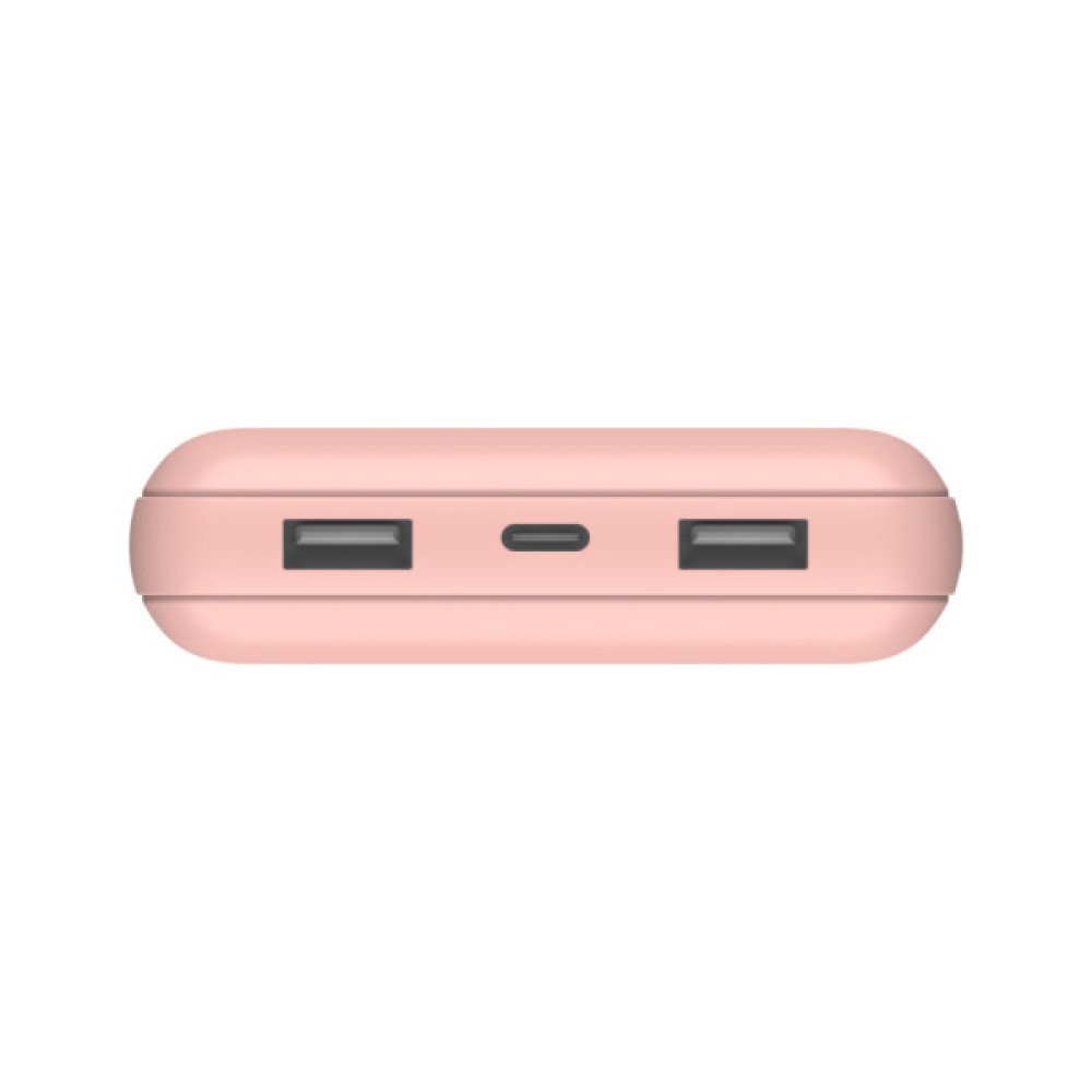 Батарея універсальна Belkin 20000mAh 15W, Dual USB-A, USB-C Rose Gold (BPB012BTRG)