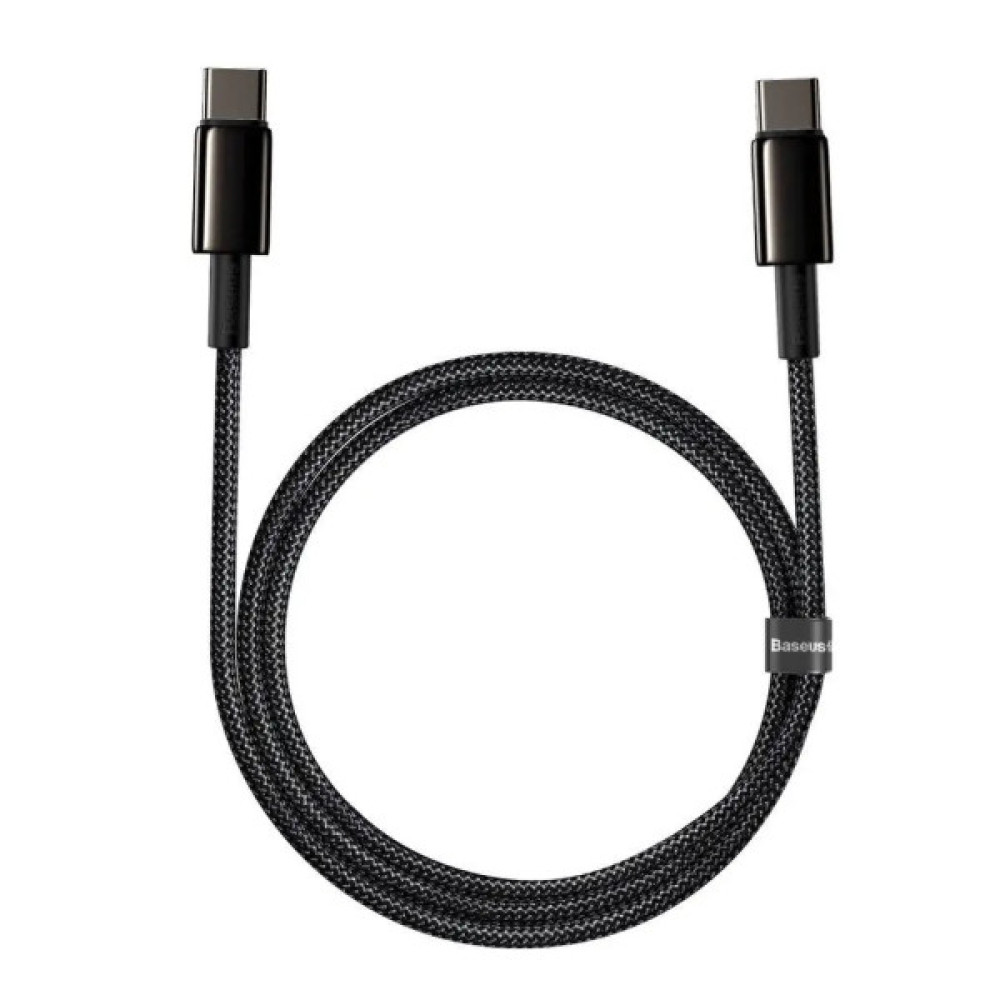 Дата кабель USB-C to USB-C 1.0m 100W black Baseus (CATWJ-01)