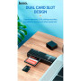 Зчитувач флеш-карт HOCO USB3.0 to microSD, microSDHC, microSDXC, SD, SDHC, SDXC, HB20 Black (6931474735218)
