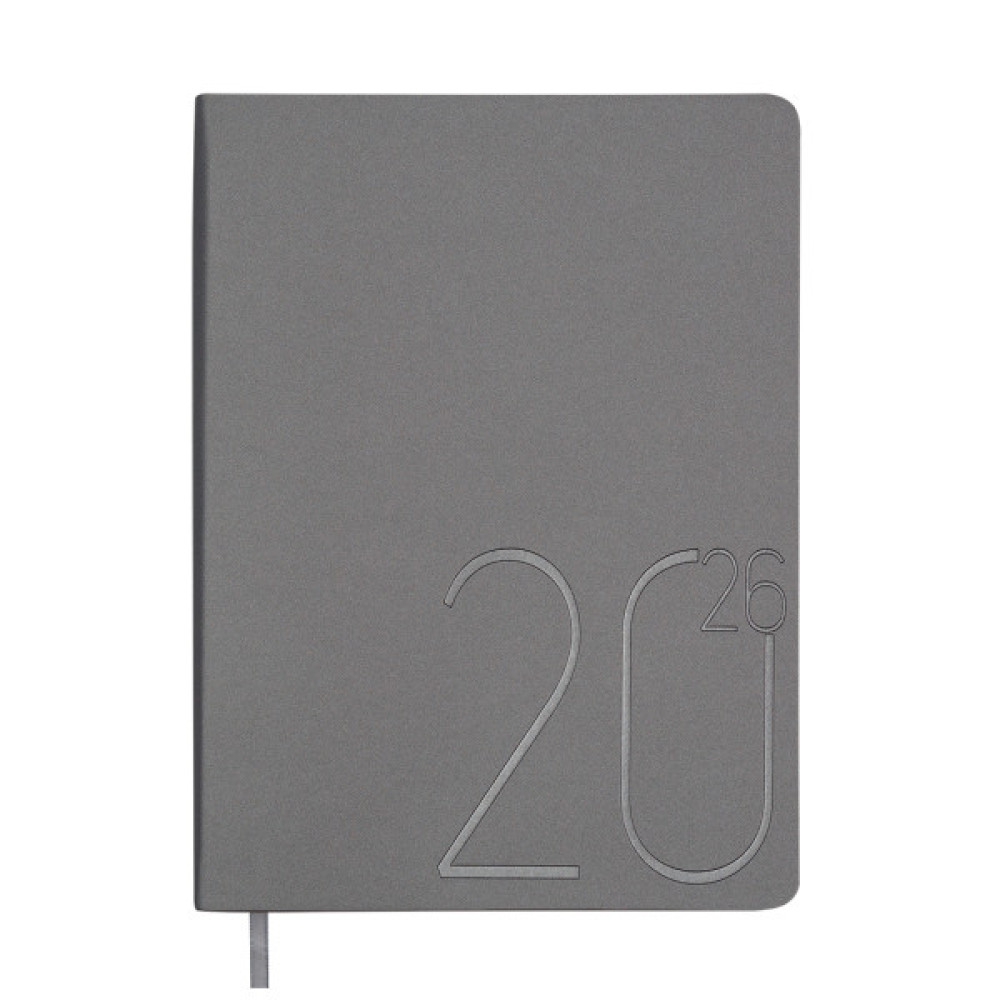 Тижневик Buromax датований 2026 STEEL, А5 срібло (BM.2127-24)