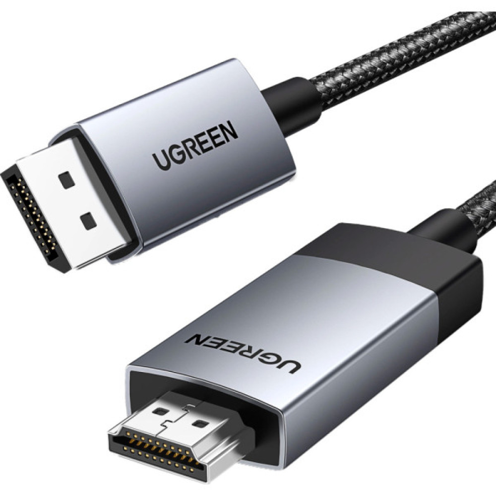Кабель мультимедійний DisplayPort M to HDMI M 2.0m V2.0 4K60Hz DP119 black UGREEN (15774)