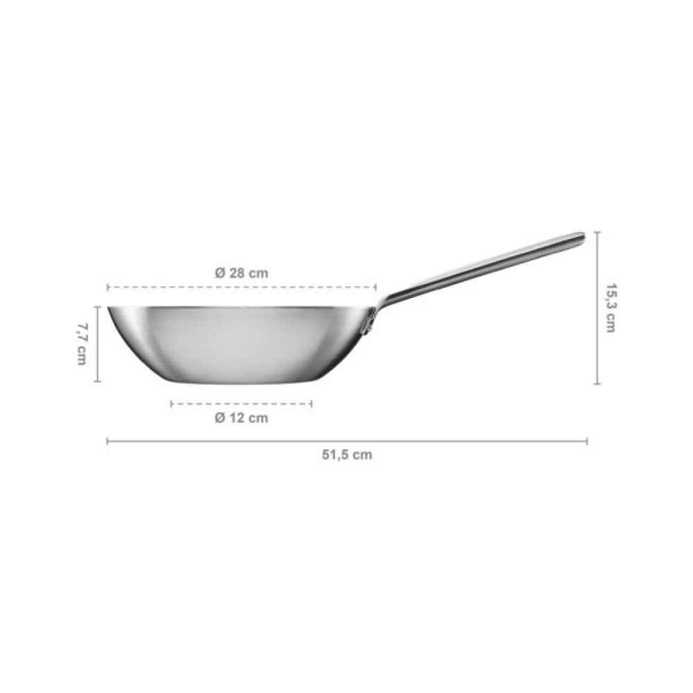 Сковорода Fiskars Вок Norden 28 см без покриття (1067630)