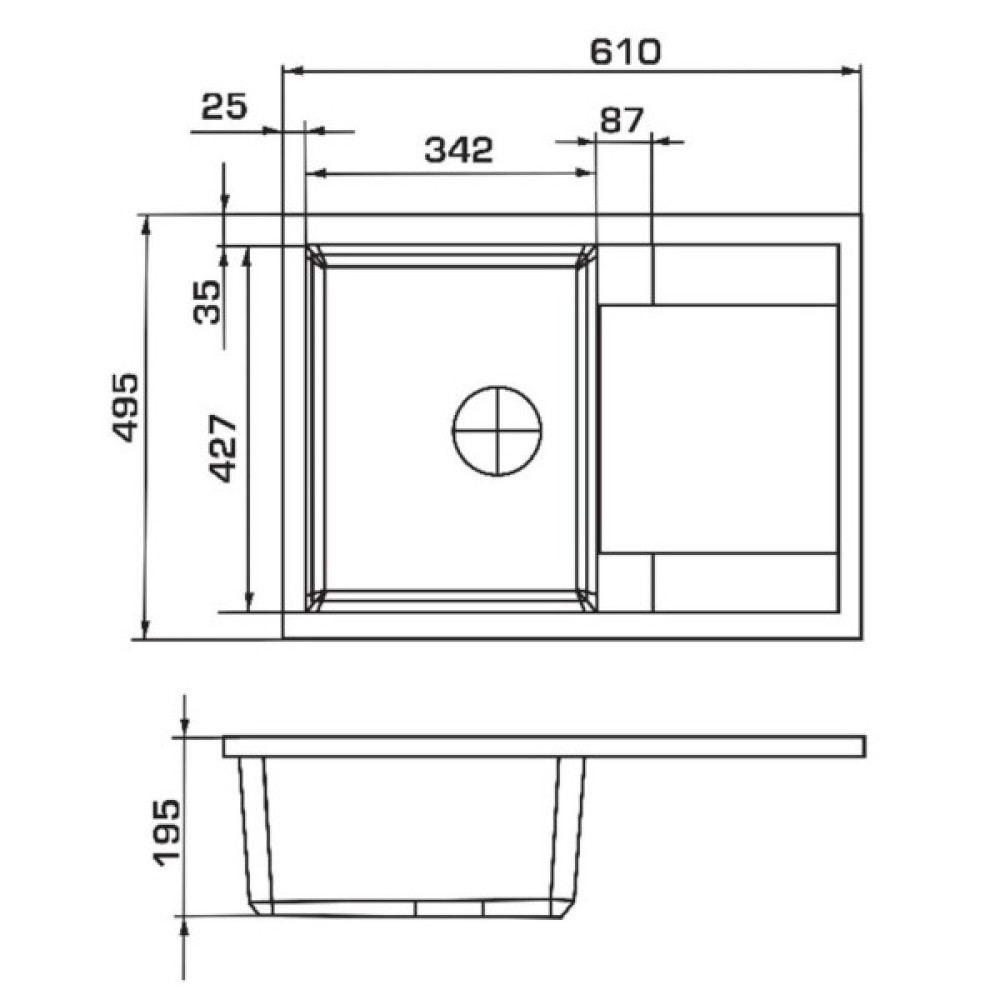 Мийка кухонна GRANADO ALTEA avena (gr1302)