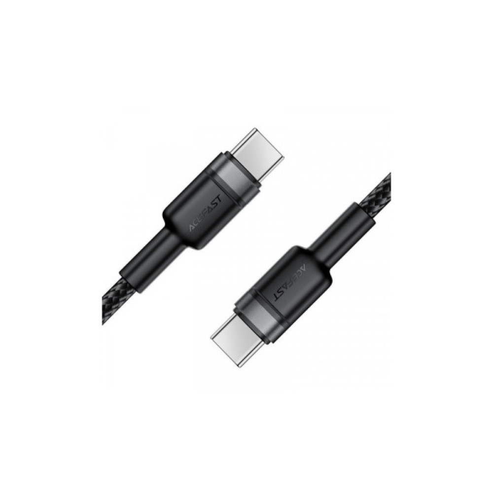 Дата кабель USB-C to USB-C 1.2m 60W black Acefast (6974316285137)