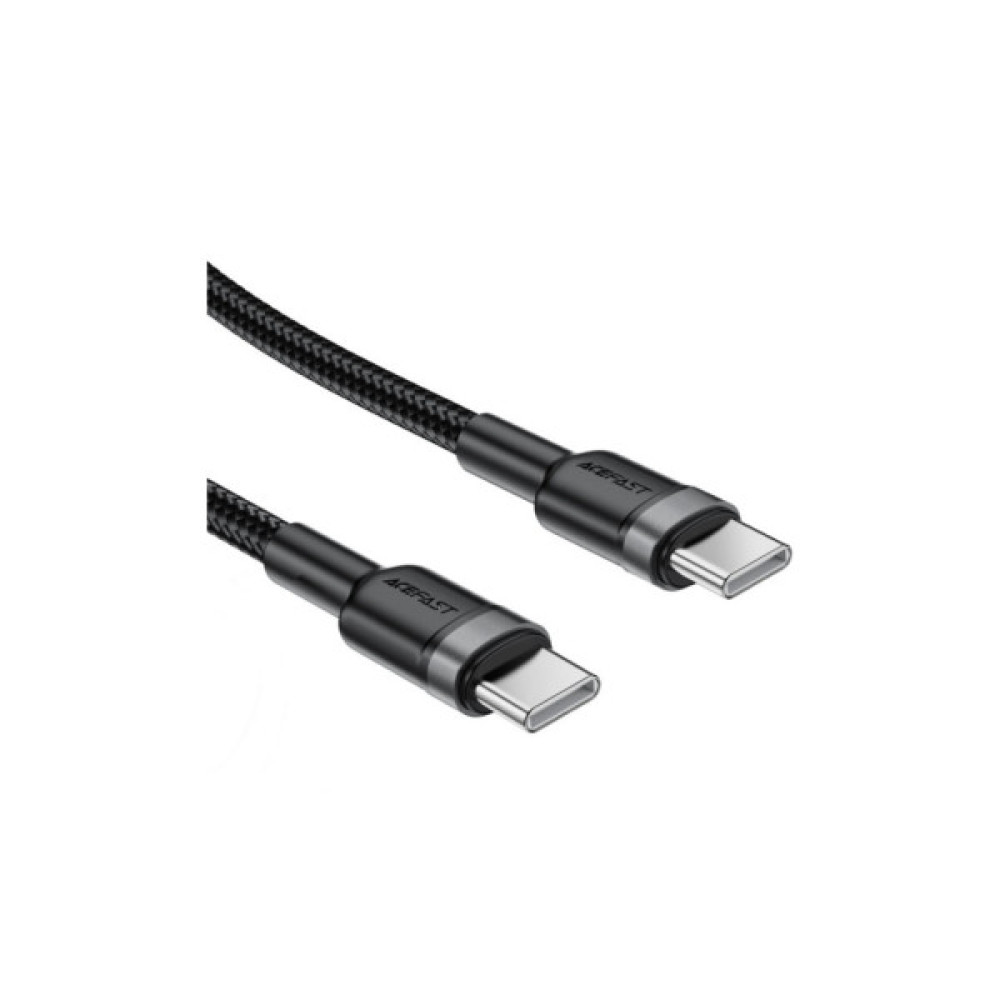 Дата кабель USB-C to USB-C 1.2m 60W black Acefast (6974316285137)