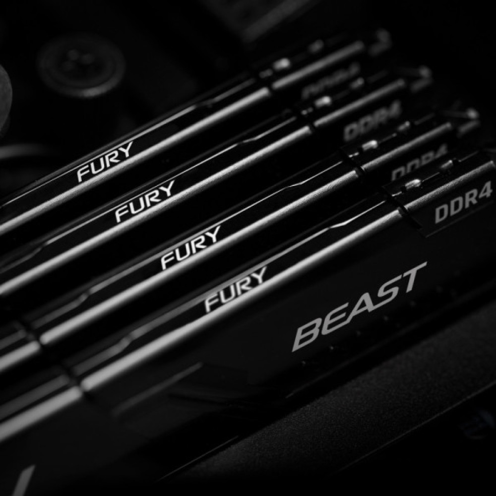 Модуль пам'яті для комп'ютера DDR4 64GB (2x32GB) 3600 MHz Fury Beast Black Kingston Fury (ex.HyperX) (KF436C18BBK2/64)