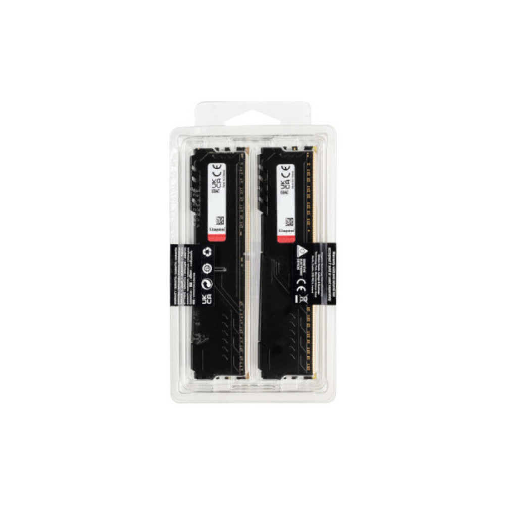 Модуль пам'яті для комп'ютера DDR4 64GB (2x32GB) 3600 MHz Fury Beast Black Kingston Fury (ex.HyperX) (KF436C18BBK2/64)