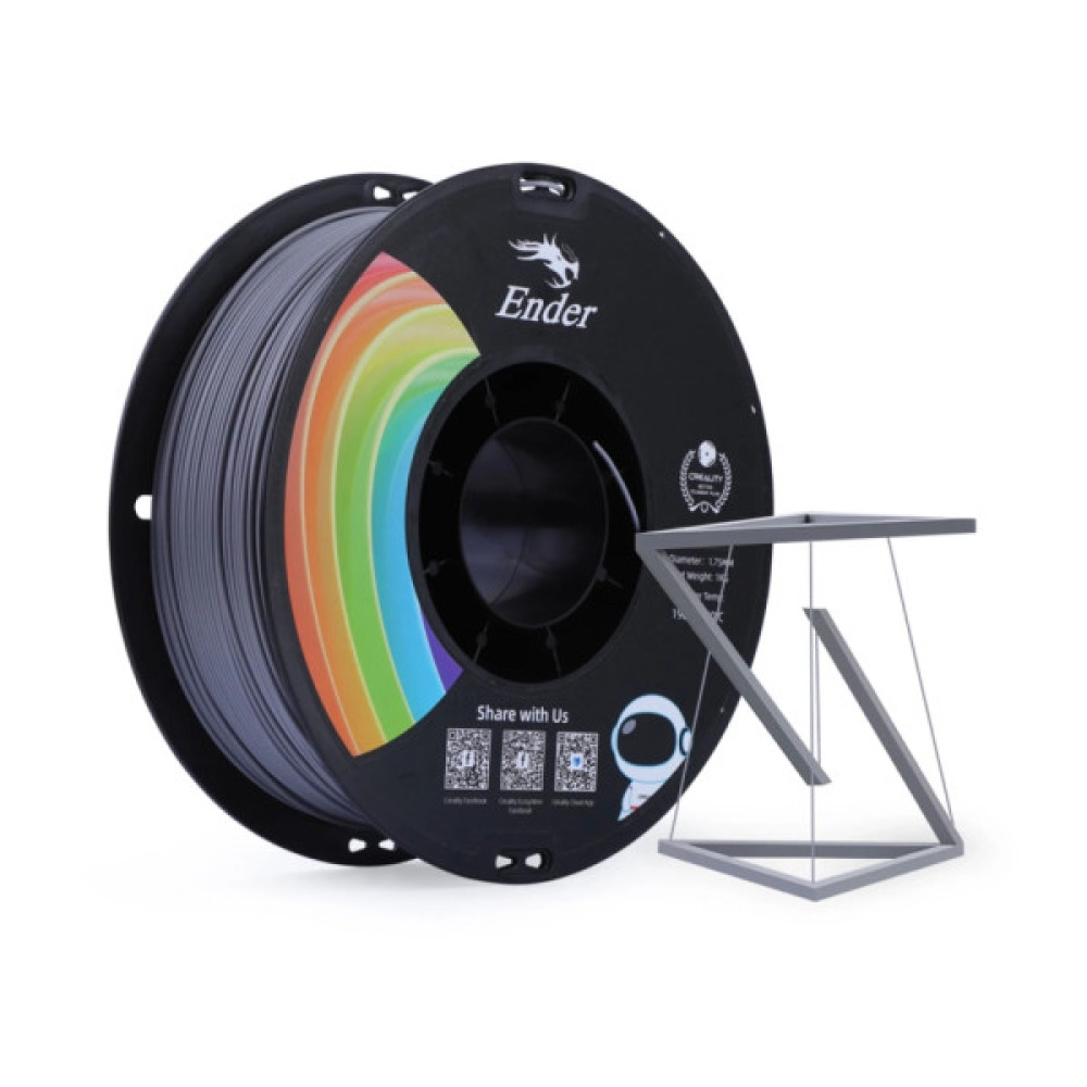Пластик для 3D-принтера Creality PLA+ 1кг, 1.75мм, gray (3301010308)