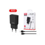 Зарядний пристрій XO L92C (2USB/2.4A) + USB - MicroUSB Чорний (XO-L92C-M) Зарядний пристрій XO L92C (2USB/2.4A) + USB - MicroUSB Чорний (XO-L92C-M)
