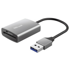 Кардрідер Trust Dalyx USB-A 3.2 > SD/microSD, Алюміній, 0.08м, Сірий