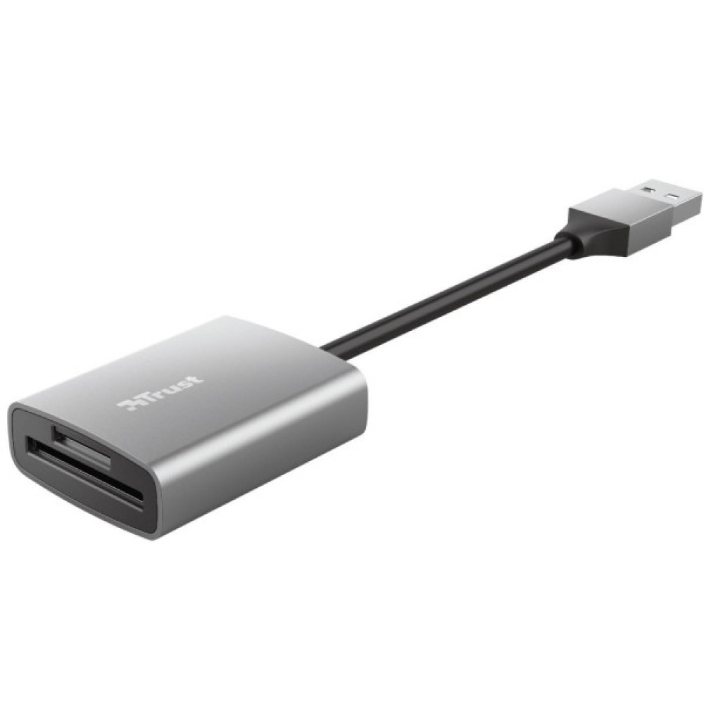 Кардрідер Trust Dalyx USB-A 3.2 > SD/microSD, Алюміній, 0.08м, Сірий