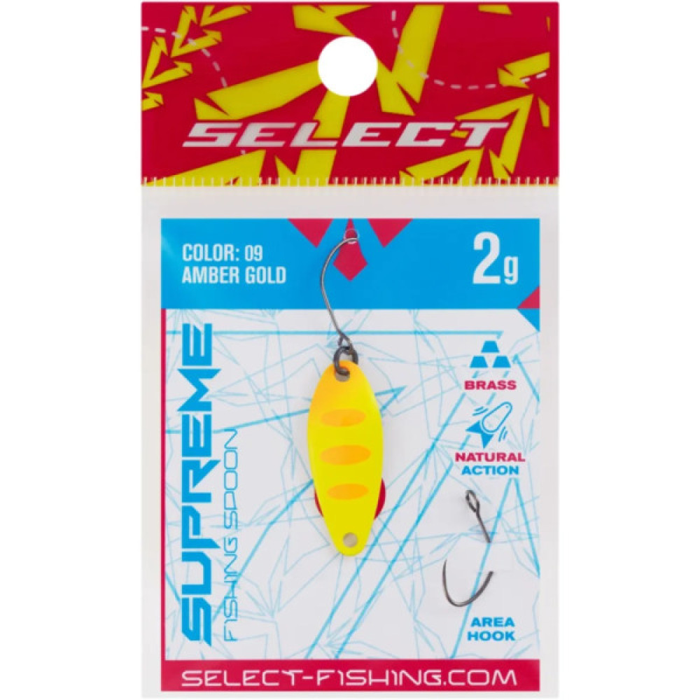 Блешня Select Supreme 2.0g 27mm 09 Amber Gold (1870.80.44)