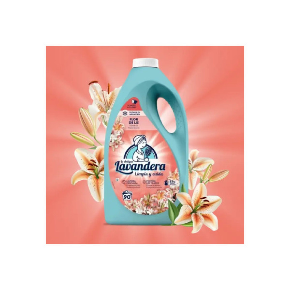 Гель для прання La Antigua Lavandera Flor de Lis З ароматом лілій та жасмину 4.5 л (8435495847878) Гель для прання La Antigua Lavandera Flor de Lis З ароматом лілій та жасмину 4.5 л (8435495847878)