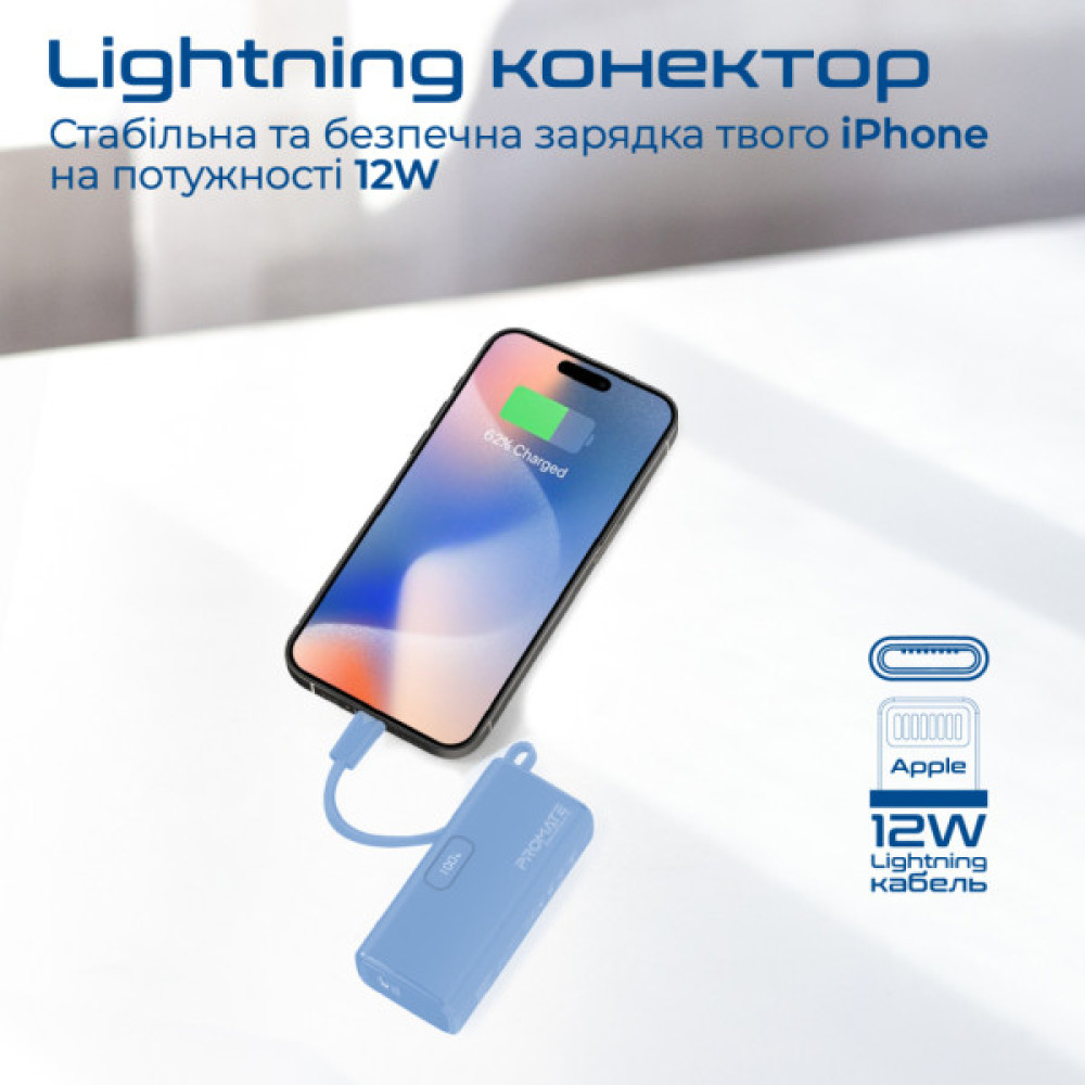 Батарея універсальна Promate 5000mAh PD/20W (nanopack-5.navy)