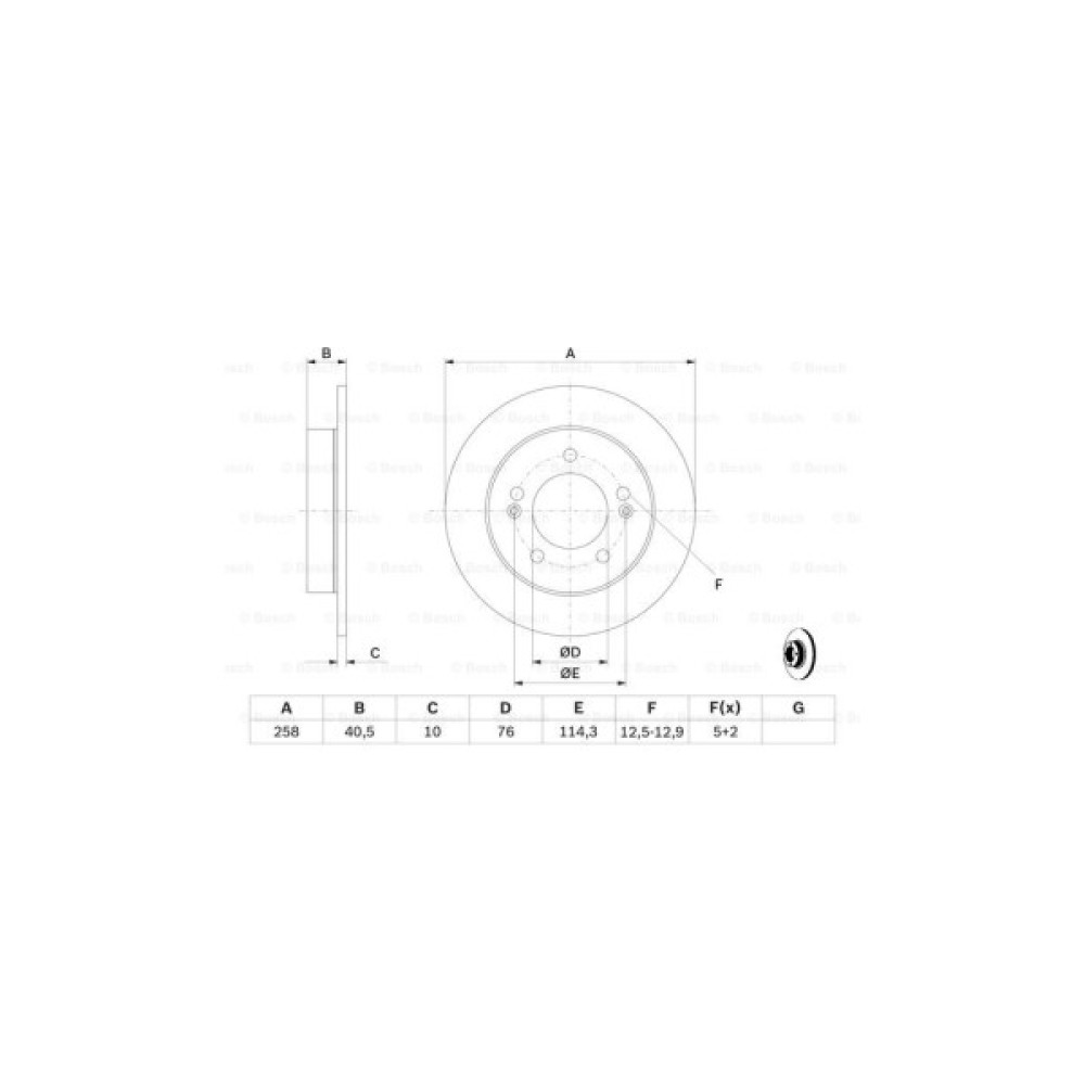 Гальмівний диск Bosch 0 986 479 059