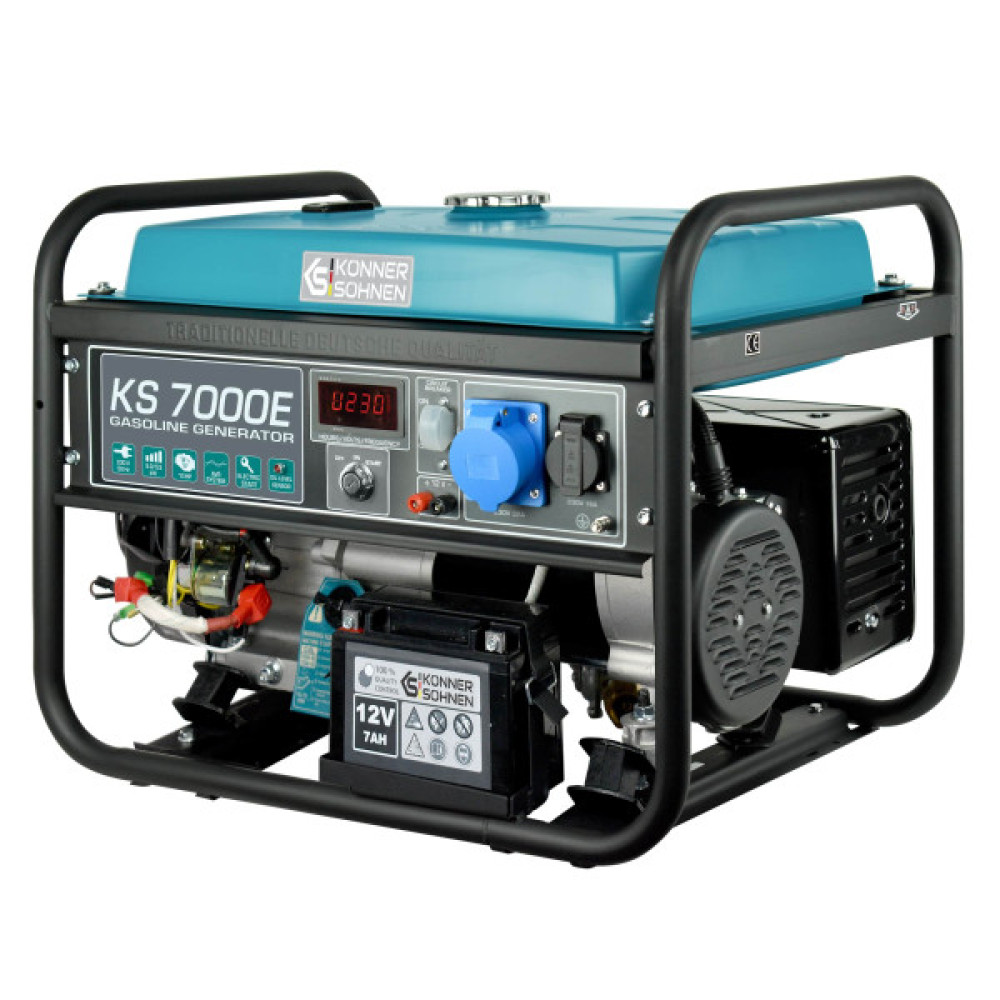 Генератор бензиновий Konner&Sohnen KS 7000E, 230В, 5.5кВт, електростартер, 76.2кг
