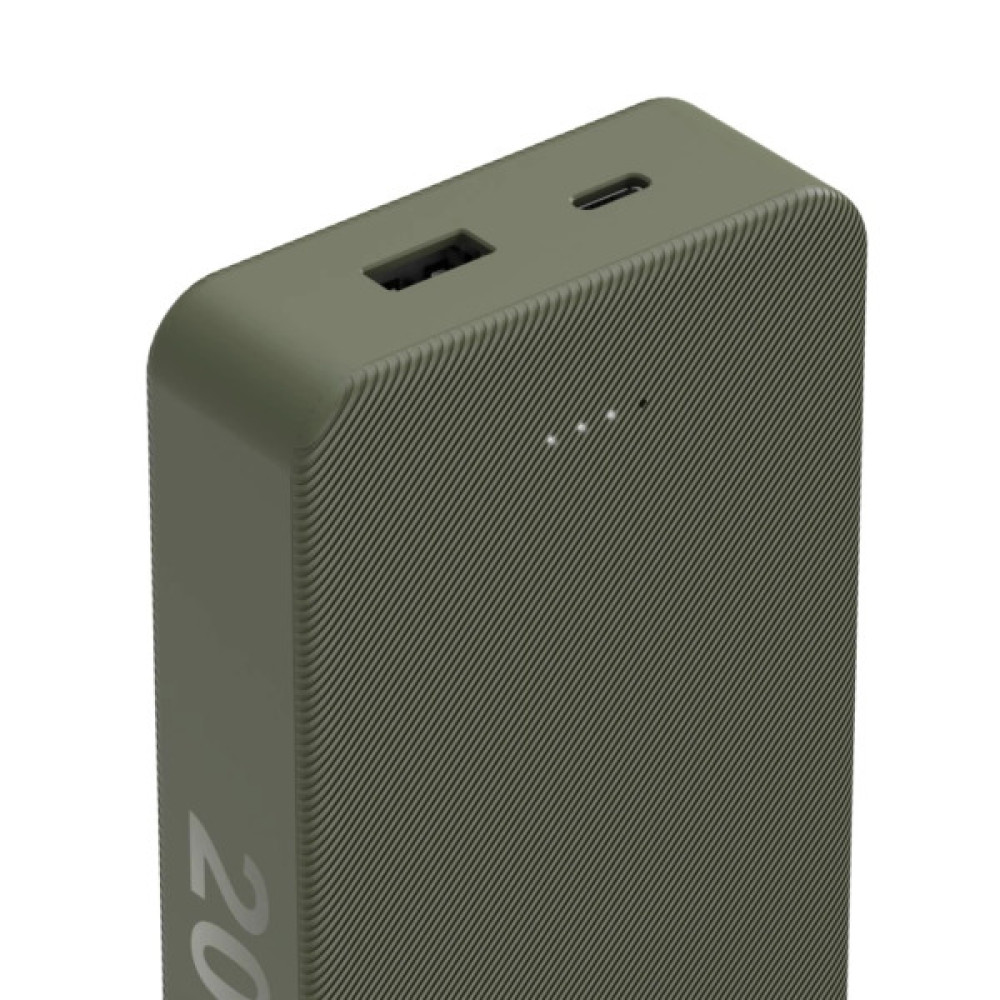 Батарея універсальна Hama 20000mAh, 15W/5V/3A, USB-C, USB-A, green (00201716)