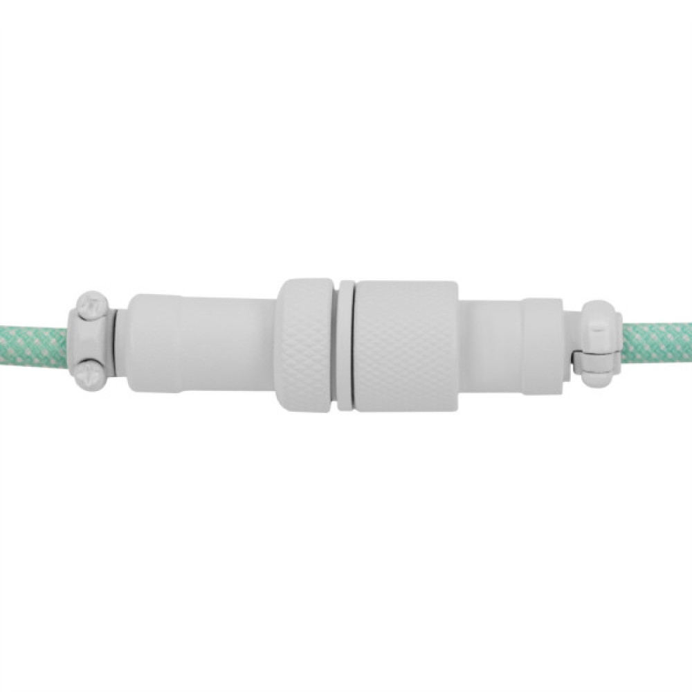 Дата кабель USB-C + USB A to USB-C 1.36m Coiled Aviator mint Keychron (CAB18_KEYCHRON)