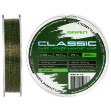 Волосінь Brain Classic Carp Line 3D (camo) 300m 0.35mm 25lb 10.7kg (1858.81.08)