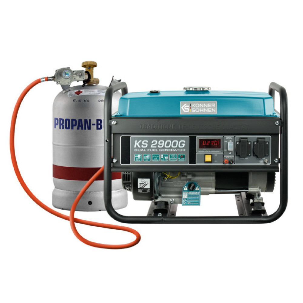 Генератор газобензиновий Konner&Sohnen KS 2900G LPG, 230В, 2.9кВт, ручний стартер, 43кг